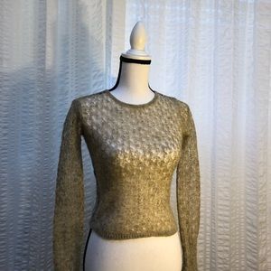 Tan sheer sweater size M